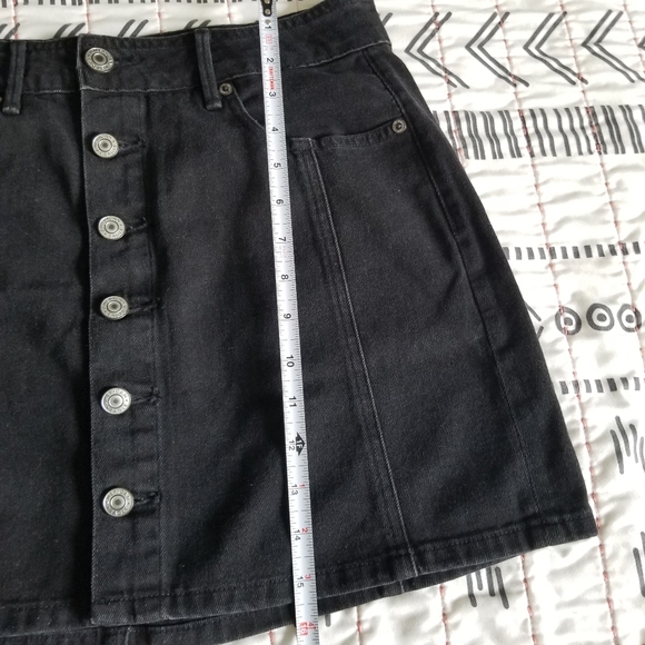 American Eagle Hi Rise A Line Skirt Black 6 - Picture 8 of 10